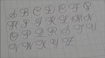 How to Write Heart font letters With a pencil ✏ || English Handwriting || By Art With Alphabets