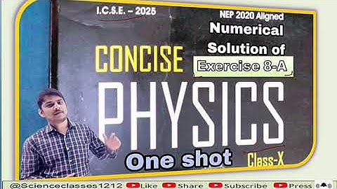 Selina Concise Physics Class-10 Numerical Solution Exercise 8A electricity One Shot by Saurabh sir