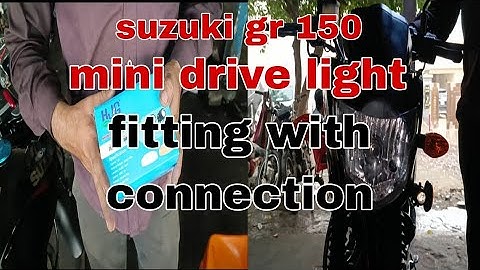 HOW TO INSTALL MINI DRIVE LIGHT IN SUZUKI GR 150 @kashifsuzukicentre