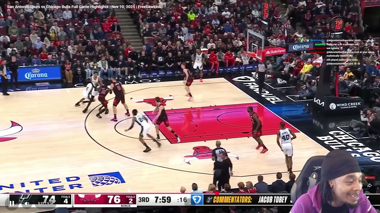 FlightReacts To SPURS at BULLS | FULL GAME HIGHLIGHTS | November 10, 2025!