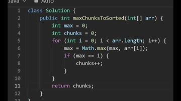 769 Max Chunks To Make Sorted