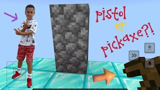 How to make a pickaxe and mine with it ⛏️💰