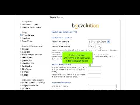 New Update How to install b2evolution from Fantastico