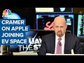 Jim Cramer on reports that Apple is moving ahead on self-driving car initiative