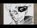 How to draw Sukuna vs Gojo Satoru step by step / Gojo vs Sukuna drawing / Easy Anime Drawing #anime
