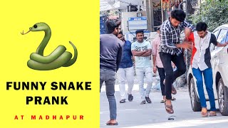 Snake Prank on Public | Pranks in Telugu | Pranks at Madhapur | V-BHAU PRANKS