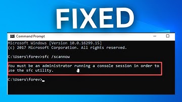 Fix You must be an administrator running a console session in order to use the sfc utility