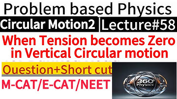 When Tension Becomes Zero in Vertical Circular Motion | Circular Motion Problems | MDCAT ECAT NEET