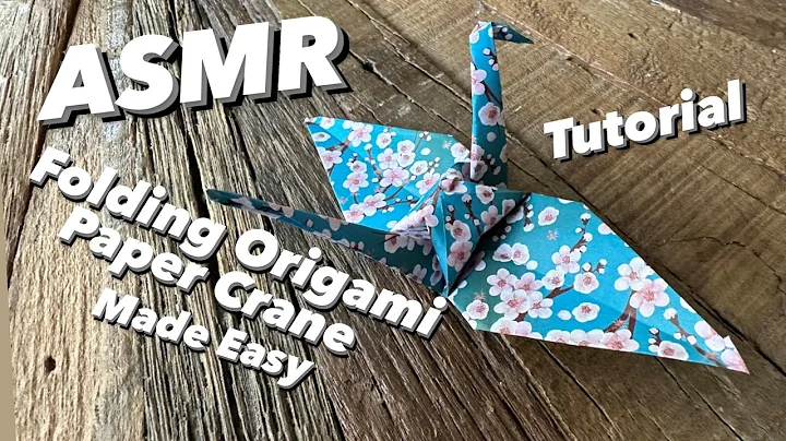 Asmr Tutorial - Folding an Origami Paper Crane Made Easy (no talking)