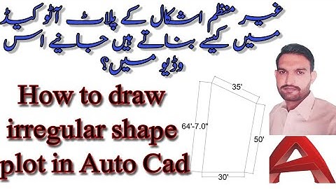 how to draw irregular shape plot in Autocad