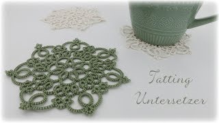 Tatting Untersetzer * DIY * Tatting Coasters [eng sub]