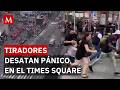 ¡Terror en Times Square! Festejaban a los Knicks y terminaron huyendo de los disparos