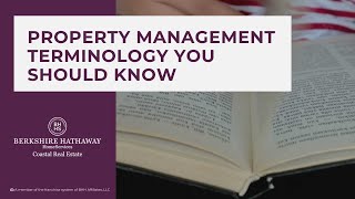 Property Management Terminology You Should Know