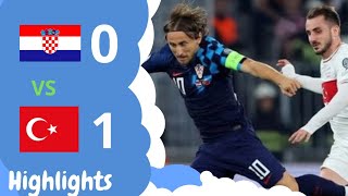 highlights kualifikasi euro 2024 || kroasia vs turki (0-1).