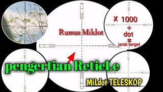 Pengertian Reticle Mildot Teleskopsetting Jarak Jauh