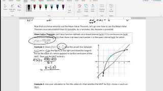 4.2 Using the Mean Value Theorem Example 1