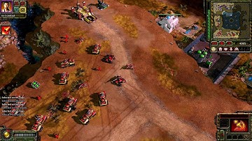 Neat Command & Conquer™ Red Alert™ 3 2V2 skirmish on Rock Ridge 20K Starting Credit.