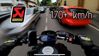 New exhaust akrapovic | Yamaha Mt 07 pure | Pov Ride [4k]