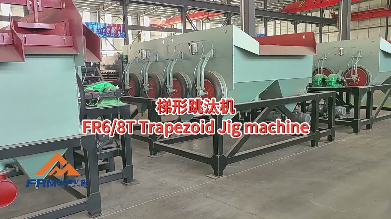 Trapezoid Sand size jig machine, FR6/8T jig concentrator for mineral processing 