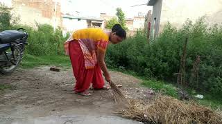 Floor Cleaning Village Life Morning Cleaning Routine Punjabi Blogger Ritika Sharma Punjabi Mom