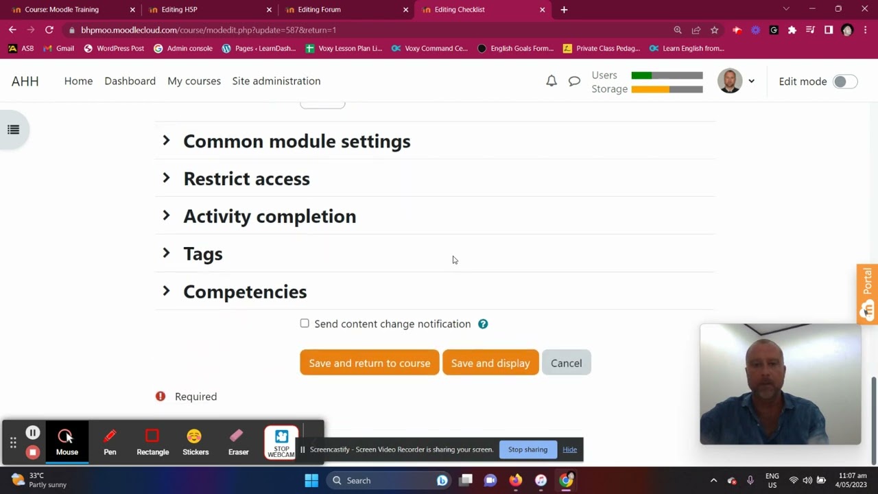 Moodle Checklist Set-Up