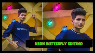 PicsArt Neon Butterfly Photo Editing || glowing butterfly editing || screenshot 5