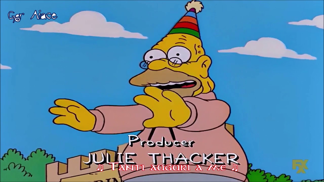 I Simpsons Grampa Simpson Happy Birthday To Me Sub Ita Youtube