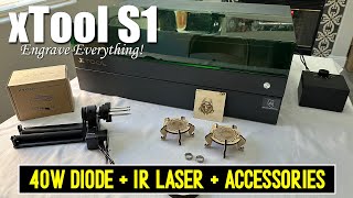 xTool S1 (40W + IR Laser + Accessories)  Setup, Testing & Honest Review