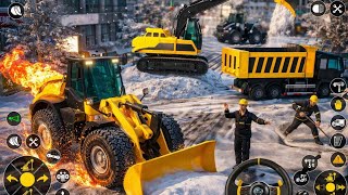 Real Excavator Driving in City Simulator Pro 🚧 Construction Gameplay!  Road Track Mode ! Level #1 screenshot 2