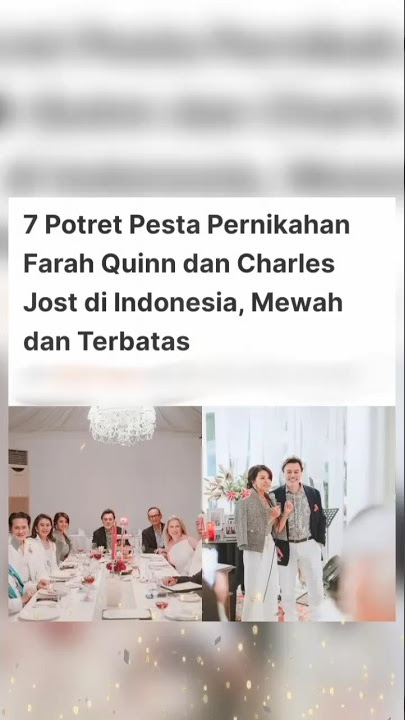 Potret Pesta Pernikahan Farah Quin dan Charles Jost #selebriti #seleb #trendingshort