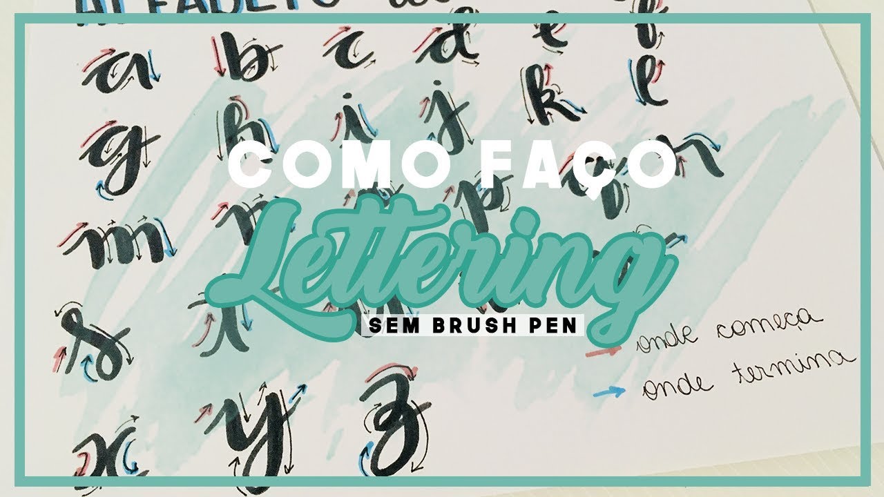 Como faço LETTERING sem brush pen - YouTube