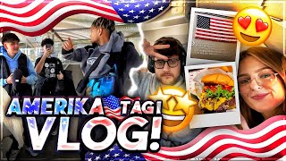 WIR FLIEGEN NACH LOS ANGELES🇺🇸 MIT MELINA, ELDOS, SIDNEY & ROHAT!😍 Tag 1 & Anreise Vlog🔥