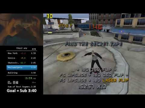 Tony Hawk's Pro Skater 2 Any% WR 3:26