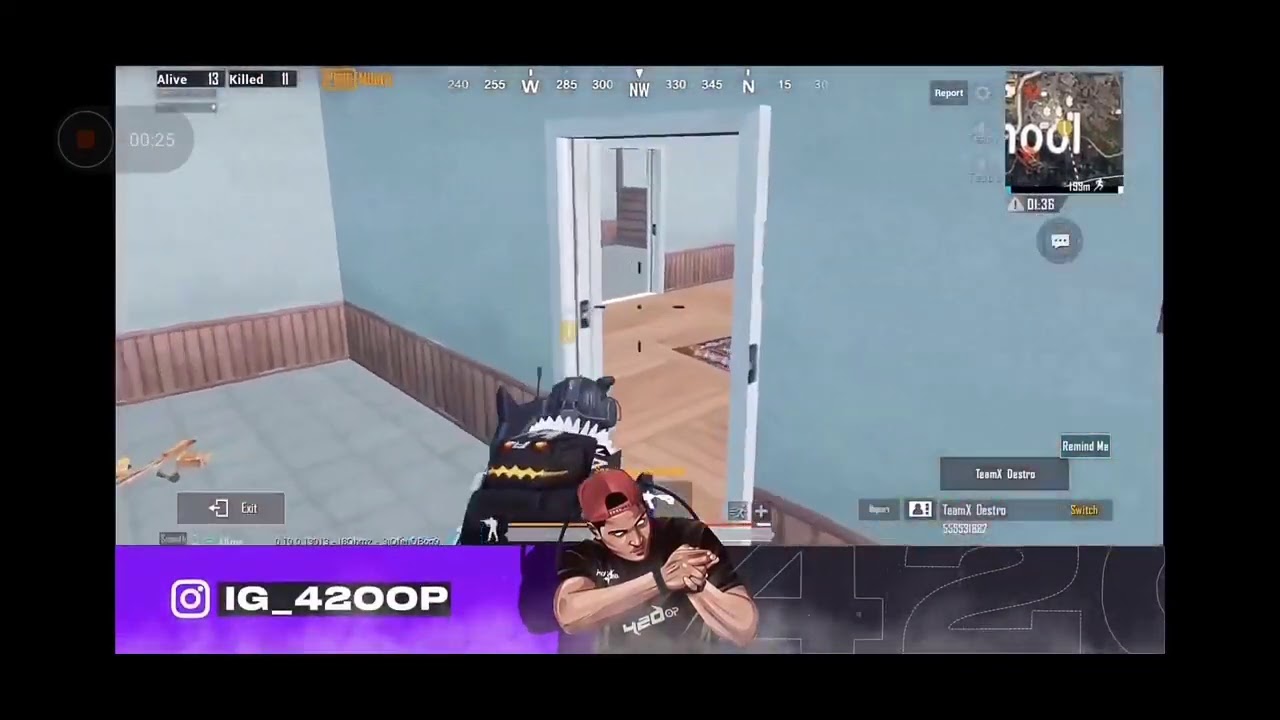 Team X Destro 1 Vs 7 Cluth On 420 OP Live Stream | Pubg Mobile Team X