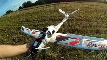 Durafly Zephyr V-70 EDF (Heavy), flutter test with side-looking on-board camera