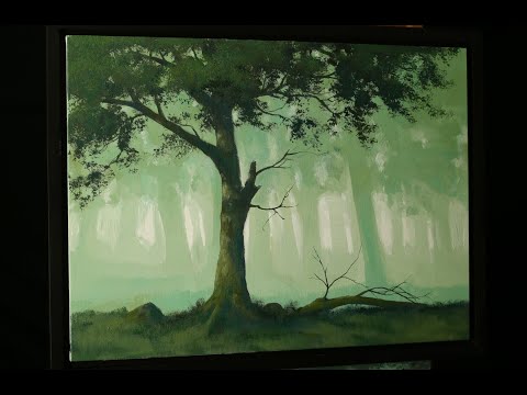 Acrylic Forest Painting - A study on colors - time-lapse art with Tim Gagnon