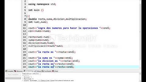 operaciones basicas en Dev C++