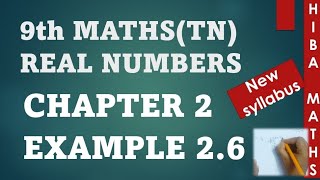 9th maths chapter 2 example 2.6 TN samacheer hiba maths