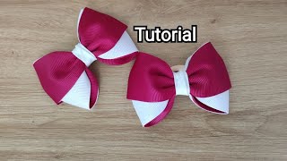 DIY Ribbon bow hair tie / Cách làm buộc tóc nơ xinh #37