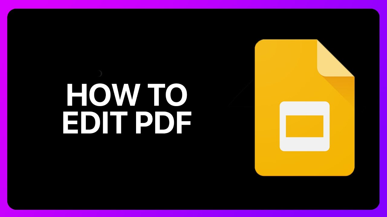 How To Edit Pdf In Google Slides Tutorial - YouTube