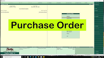 Tally. ERP 9 with GST [Part 16] • Purchase Order | Order Vouchers Entry in Tally. ERP 9