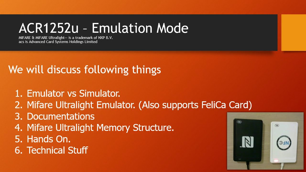 ACR1252u as a Emulator - YouTube