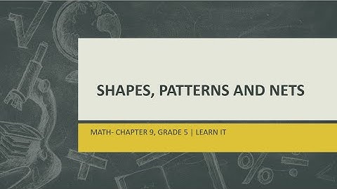 Shapes, Patterns and Nets- Math, GRADE 5 | LEARN IT