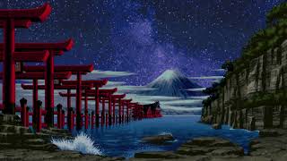 Gates of Peace⛩️🗻🌊|🎧Lofi Mix 🎵| Tunes Beneath The Red Gates #pixelart #aesthetic #lofi #japan #torii