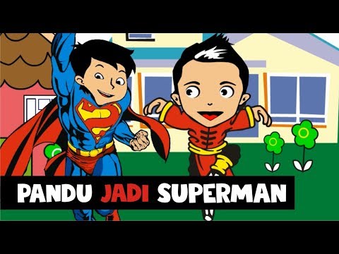 animasi-kartun-lucu-jadi-superman
