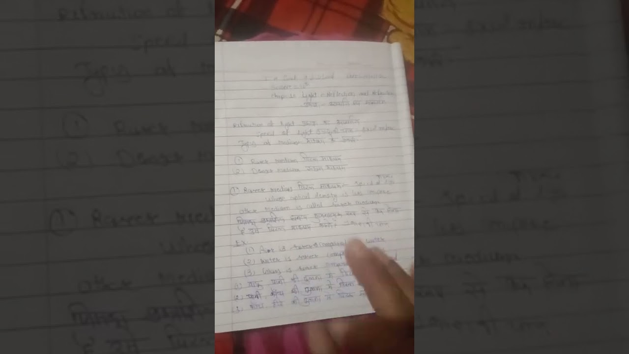 denser medium and rarer medium