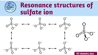 Resonance structures of sulfate ion/sulphate ion resonance hybrid structure , by khushboo yadav
