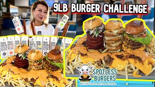 9LB BURGER CHALLENGE at Spotless Burgers in Upland, CA!! #RainaisCrazy ALL VEGAS BURGER