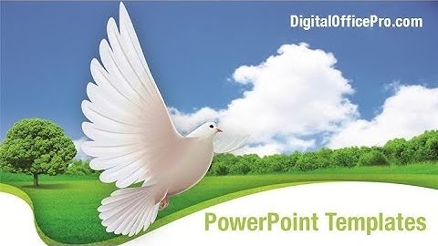 Flying Dove PowerPoint Template Backgrounds - DigitalOfficePro #00241W
