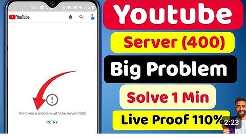 youtube fix there was a problem with the server 400 error problem solve 2025 || there was aprob..
